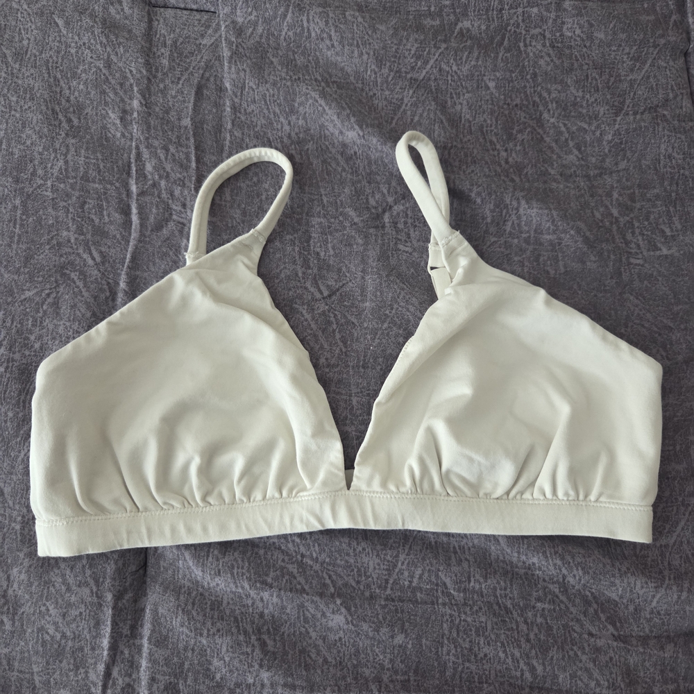 SKIMS Cream Wireless Bralette with Adjustable Straps Size XL